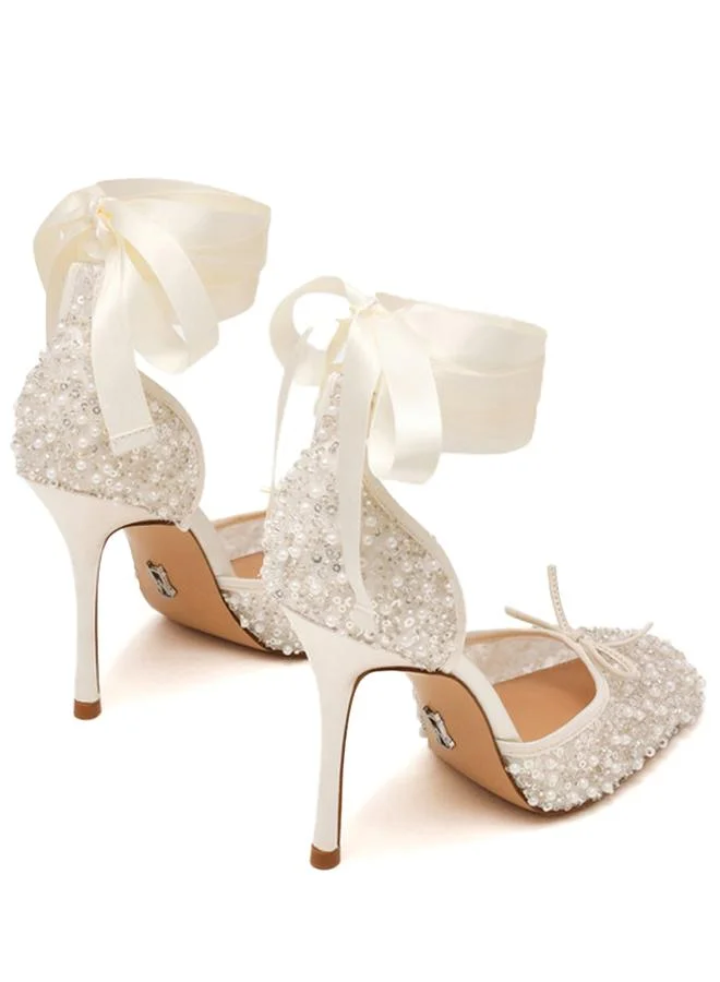 Steve Madden  Larina-Seq Ivory Women's Heeled Sandals for Women | Best Price UAE