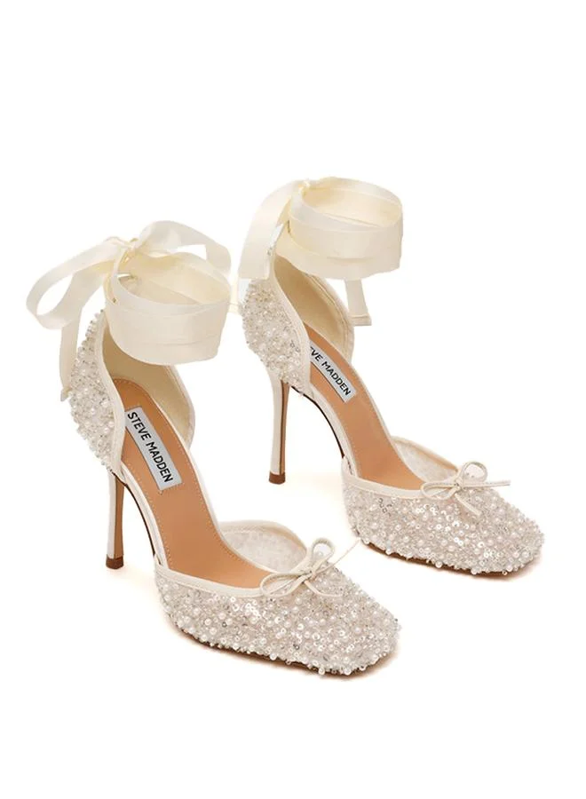 Steve Madden  Larina-Seq Ivory Women's Heeled Sandals for Women | Best Price UAE