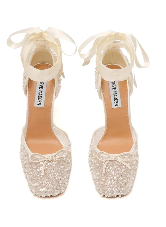 Steve Madden  Larina-Seq Ivory Women's Heeled Sandals for Women | Best Price UAE