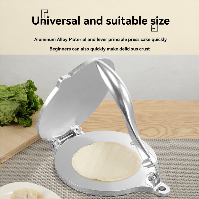 Mexican cake press aluminum alloy cake press artifact lazy handmade round dumpling wrapper dough mold wholesale(White Large) - Image 2
