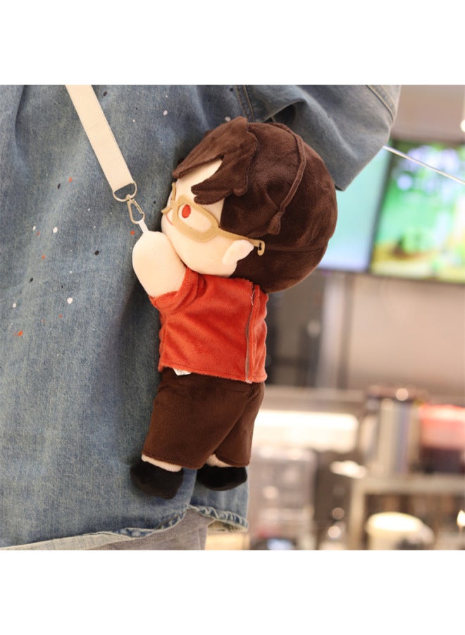 Light And Night Love Cotton Doll Xiao Yi Satchel Charlie Su Surrounding Lu Shen Xia Ming Star Doll Plush Toy-Color:Qisi Li Doll Backpack-Height:35cm0.5kg