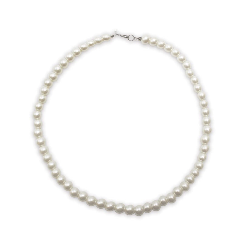 Cupohus Old Lady Costume Set Grandma Wig Granny Wig Cap Madea Granny Glasses Eyeglass Chains Cords Faux Pearl Bead Necklace Women Cosplay Set 5 Pieces (grey bun) - Image 4