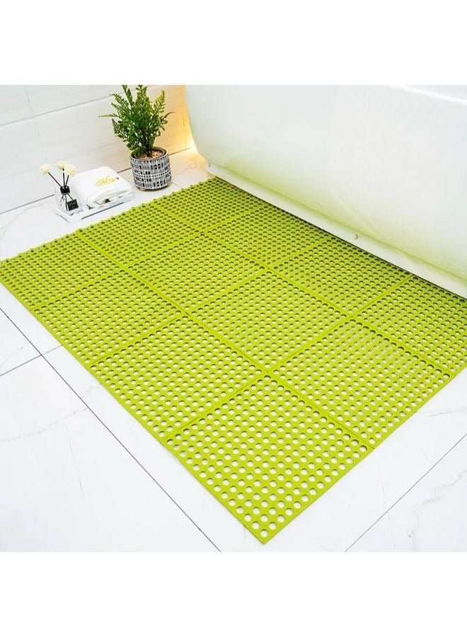 12 Pieces PVC Non-slip Shower Mat Bathroom Square for Kitchen and Toilet - Image 1