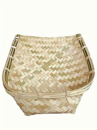 eVasavamba Bamboo Muram | Supli | Soop | Sup | Chhat | Moram | Mara | Multi-Purpose Bamboo Tray | Festival Use | A++ Grade, ~L: 41 x W: 41 x H: 11 cm x 2 Pcs - Image 4