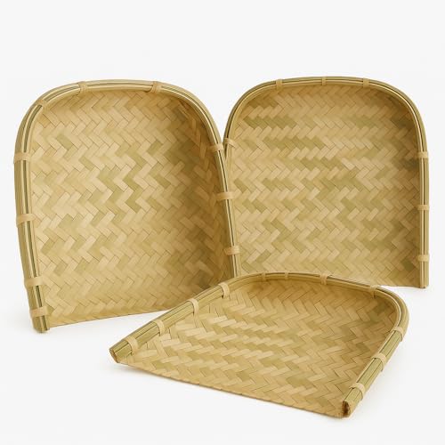 eVasavamba Bamboo Muram | Supli | Soop | Sup | Chhat | Moram | Mara | Multi-Purpose Bamboo Tray | Festival Use | A++ Grade, ~L: 41 x W: 41 x H: 11 cm x 2 Pcs - Image 1