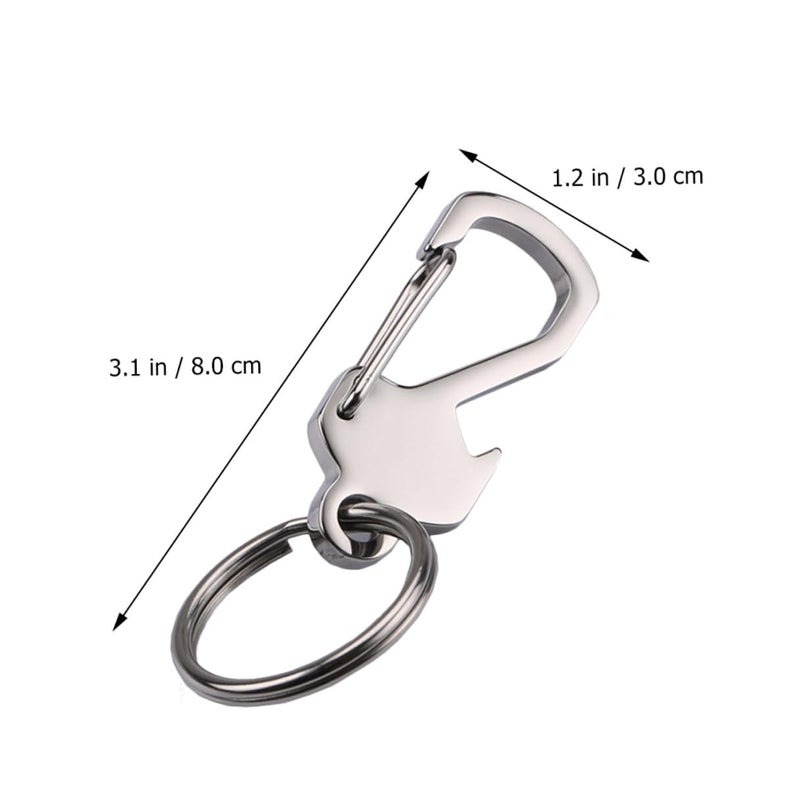 Stainless Steel Car Keychain 2 Pack Key Ring Holder For Men Women - Image 3