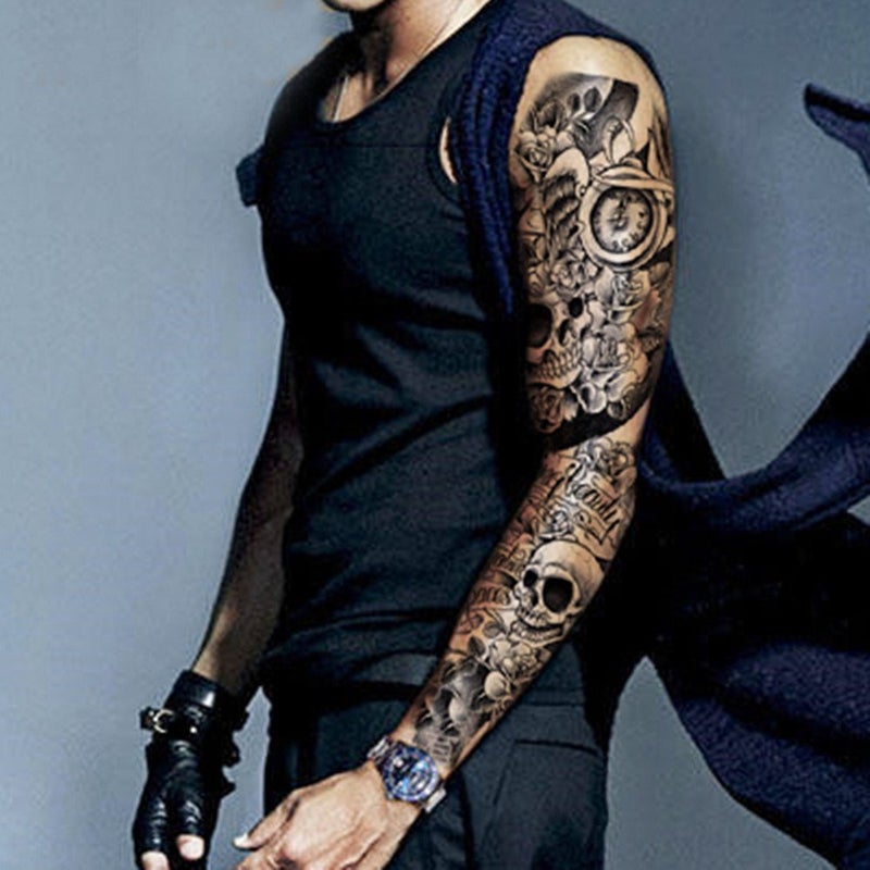 Da Lin Temporary Tattoo DaLin 4 Sheets Extra Large Temporary Tattoos, Full Arm (Set 9) - Image 4