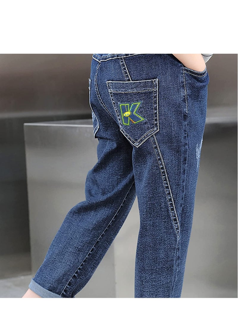 SYOSI رقع حديدية مرسومة بحروف SYOSI ، رقع أبجدية ملونة A-Z مطرزة للملابس والقبعات والأحذية والحقائب للإصلاح ، رقع متنافسة مطرزة 52 قطعة - Image 4