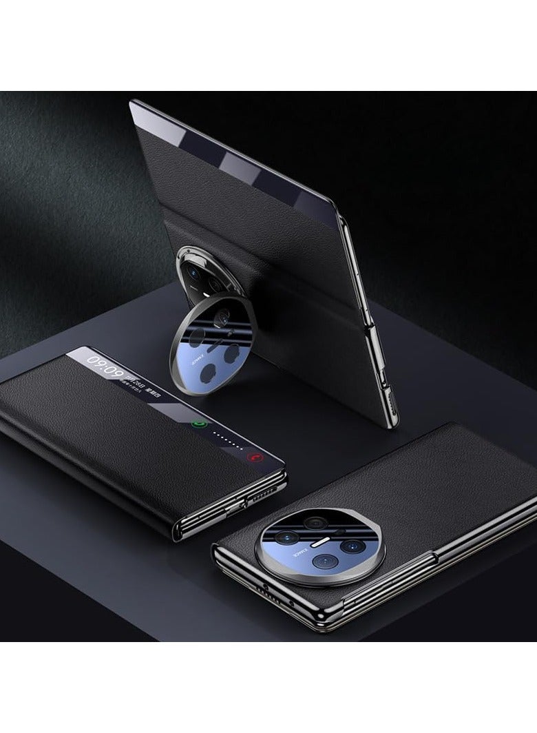 general Case for Huawei Mate X6, frosted and drop-proof case with smart window and auto sleep/wake function  lens protector, MateX6 shockproof case