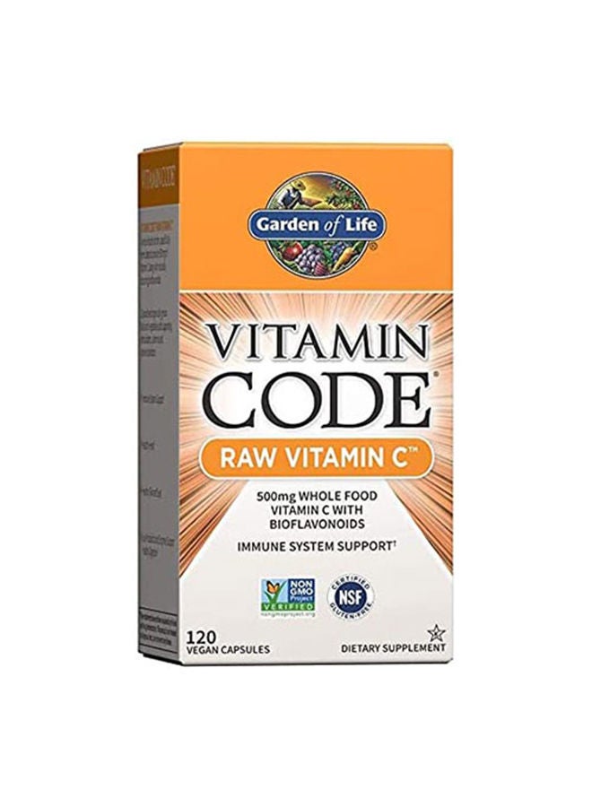 Garden of Life Vitamin Code Raw Vitamin C 500mg – 120 Capsules