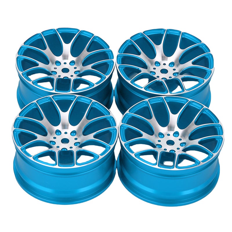 4PCS RC Wheel Hubs Replacement for MN128 MN86 G500 1/12 Aluminium Alloy RC Car Wheel Rim Hub Blue - Image 1