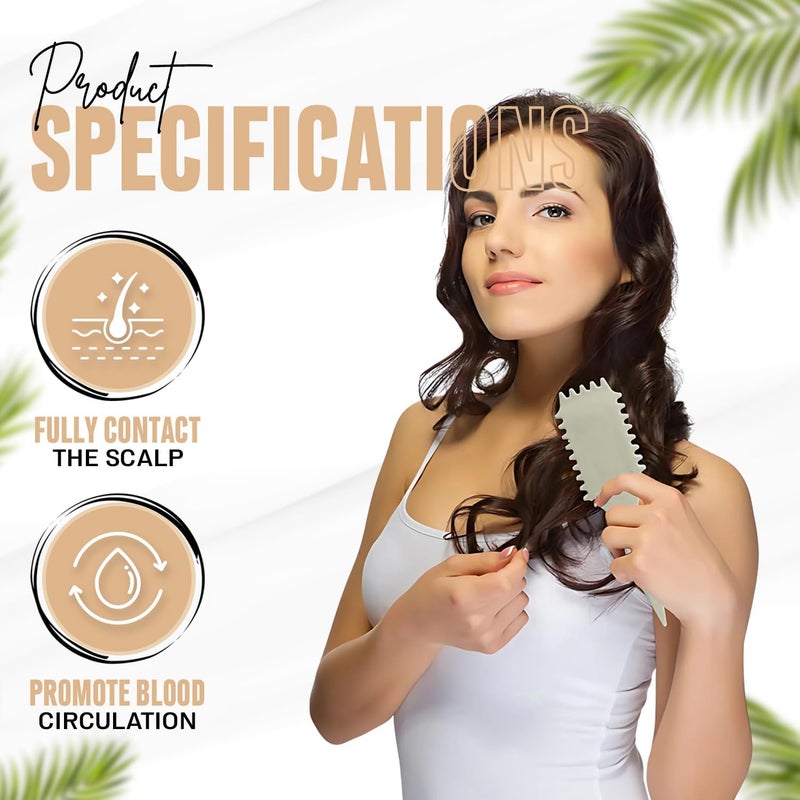 Jiffix Curly Hair Brush – Curl Defining & Detangling Brush for Women & Men – Boar Bristle Styling Brush for Shaping, Combing & Enhancing Natural Curls – Suitable for All Hair Types (Beige) - Image 2