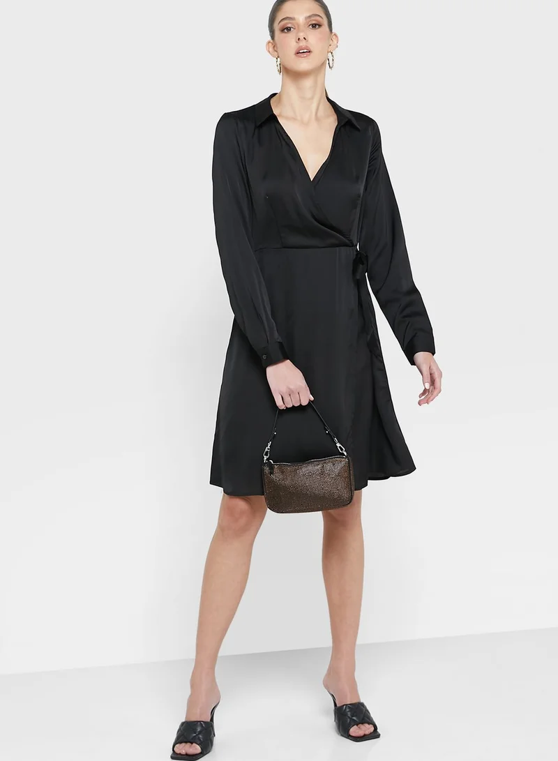 VERO MODA Surplice Belt Detail Dress