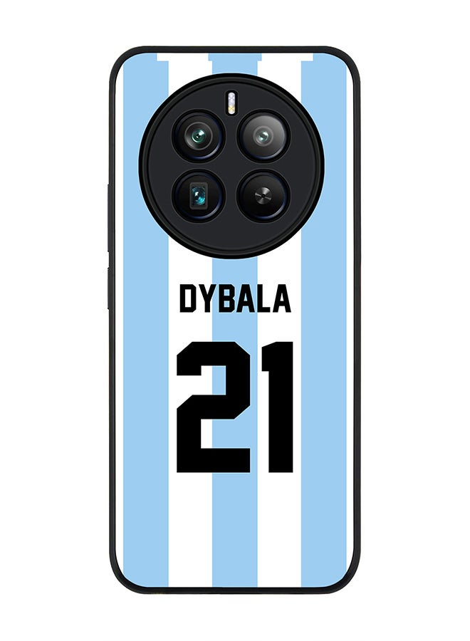 Stylizedd Rugged Black edge case for Realme 12 Pro / Realme 12 Pro Plus 5G, Slim fit Flexible Cover -  Football Team - Argentina, Player Name - Dybala - Image 1
