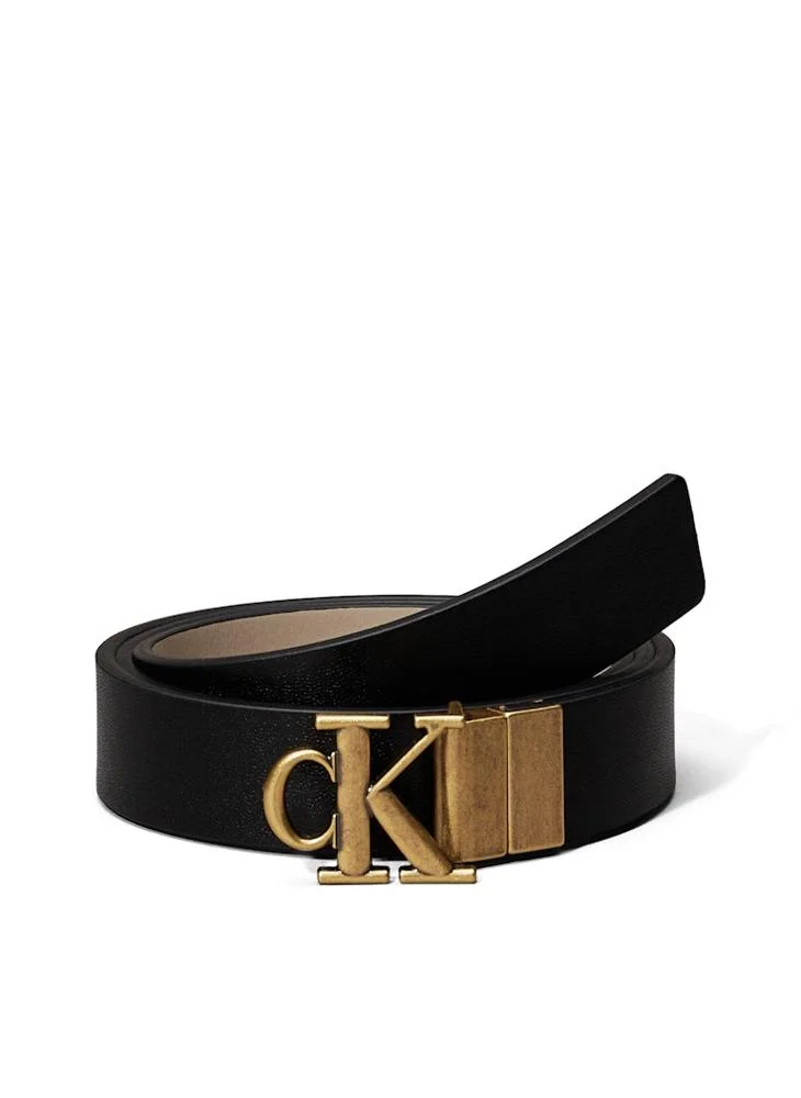 Calvin Klein Jeans Monogram Placque Hole Allocated Belt