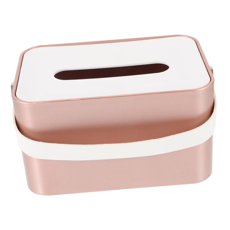 Bamboo Tissue Box Cover White Decorative Napkin Holder For Home Hotel And Office - Image 2