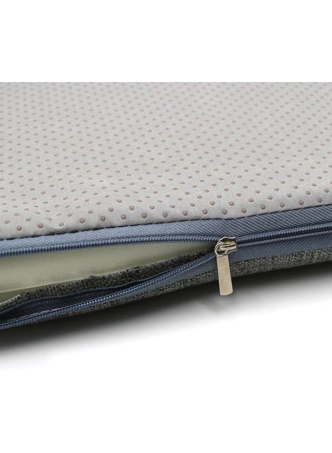 Aikenn Memory Foam Chair Cushions Square Chair Cushions Non-Slip Thick Dining Chair Cushions With Ties And Removable Cover For Home Office Dining Chair Cushions Gray  - Image 4