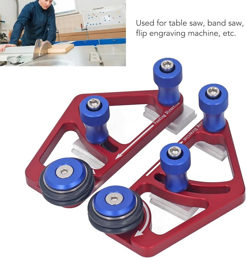 Aluminum Alloy Table Saw Bearing Feeder Guide Roller Adjustable Height Stable Woodworking - Image 5
