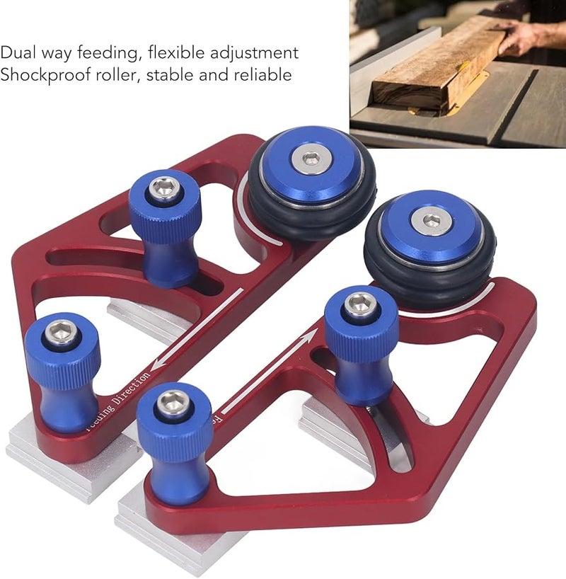 Aluminum Alloy Table Saw Bearing Feeder Guide Roller Adjustable Height Stable Woodworking - Image 4