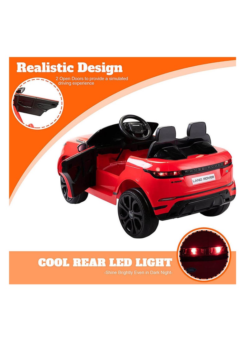 Range Rover Range Rover Evoque Licensed Electric Car, 12V Ride On Car With Remote Control For Kids - Red - Image 5