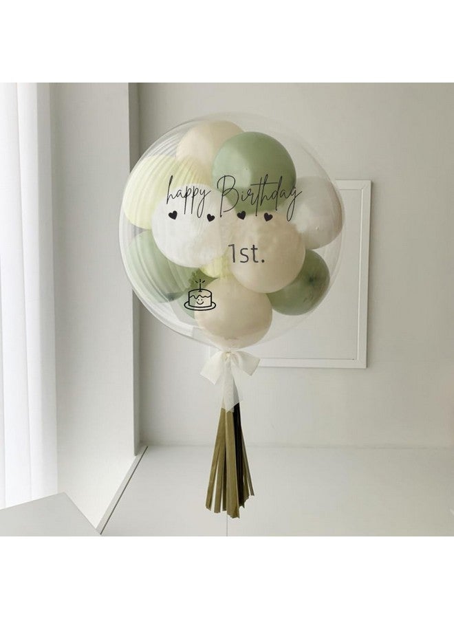 Mimeile Happy Birthday Balloon Sticker Bobo Party Decoration 5 Pieces Letter Number Balloon Decals Birthday Diy Paster For Birthday Party Baby Shower - Image 5