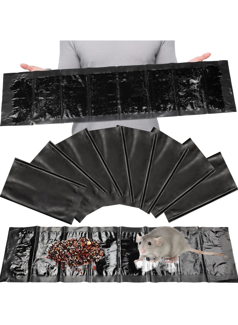 Generic SYOSI 8 Pcs Sticky Mouse Trap, Glue Traps for Roach & Mouse Multiuse Efficient Pest Sticky Board Super Viscous 24 Inch Sticky Mouse Trap for Restaurant Kitchen Hotel Office House (Black)  - Image 1