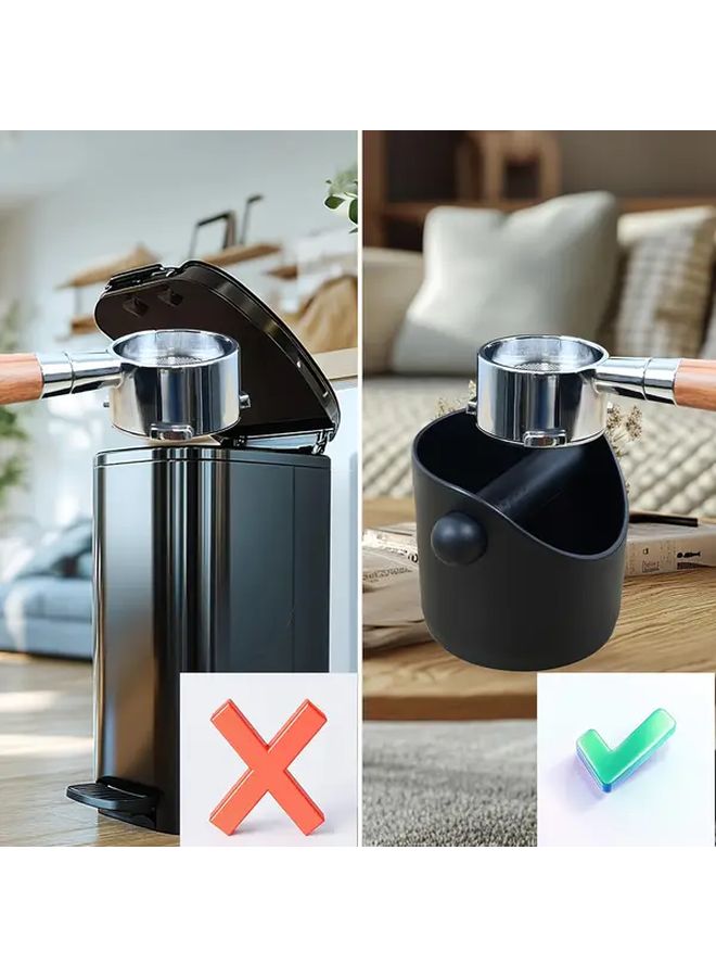 Grey Espresso Tapping Box With Removable Knocker Non Slip Base Shock Absorbing - Image 3