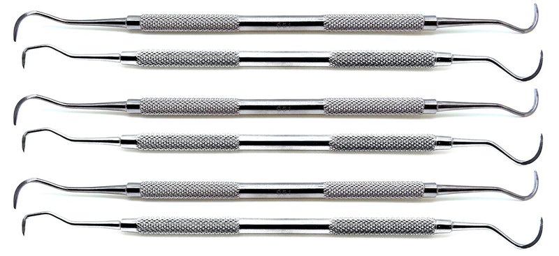 SUPERIOR INSTRUMENTS Dental Sickle Scaler H6/H7 Jacquette Scaler U15/30 Anterior Posterior Double Ended Periodontal 6 Pieces Instruments Set - Image 2