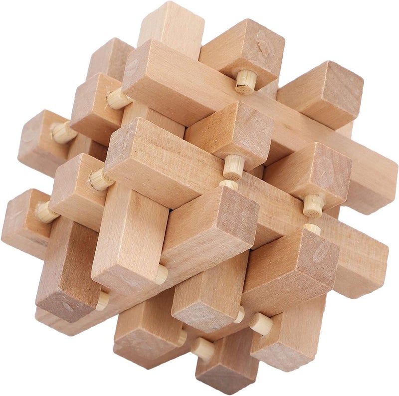 klarako Wooden Interlocking Puzzles, Jigsaw Lock Toy Intelligent Jigsaw Lock Toy Game Toy Adult Brain Teaser Toy Educational Toys for Ages 6 and Older - Image 1