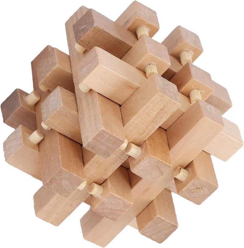 klarako Wooden Interlocking Puzzles, Jigsaw Lock Toy Intelligent Jigsaw Lock Toy Game Toy Adult Brain Teaser Toy Educational Toys for Ages 6 and Older - Image 4