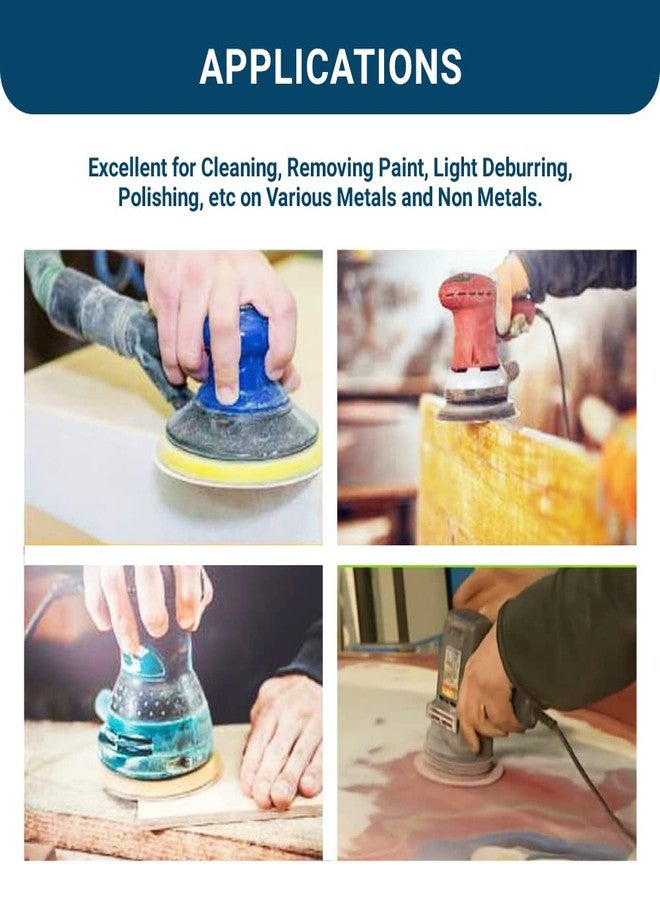كاشطة القياس أقراص Benchmark Abrasives غير منسوجة، مقاس 7 بوصات، لتكييف الأسطح، لإزالة الطلاء والصنفرة والتلميع وإزالة النتوءات وتنظيف المطحنة الزاوية (عبوة من 10 أقراص) - (أزرق - ناعم) - Image 4
