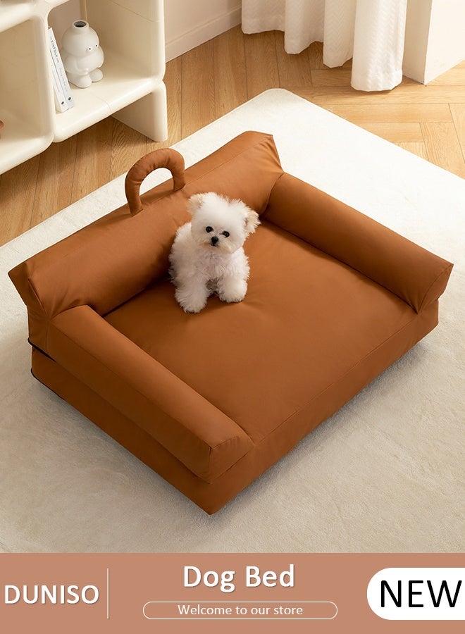 DUNISO Pet Couch Bed,Waterproof Dog Beds for Large Dogs,Sofa Dog Bed with Waterproof Lining, Removable Washable Cover and Nonskid Bottom Couch,Comfortable Sleep for Pet - Image 1