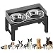 PAKEWAY Elevated Dog Bowls for Medium and Large Dogs Spill Proof Tiltable Dog Feeder with 2 Stainless Steel Bowls 6 Height Adjustable Raised Dog Bowl Stand - Image 1