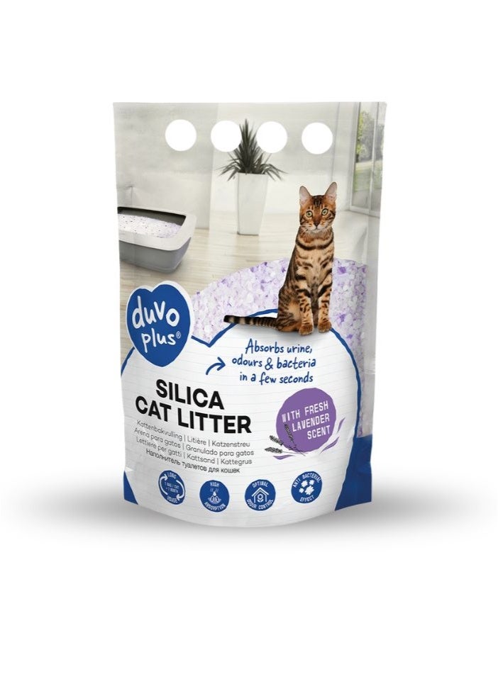 Duvo+ Premium Silica Cat Litter 5L (Lavender)