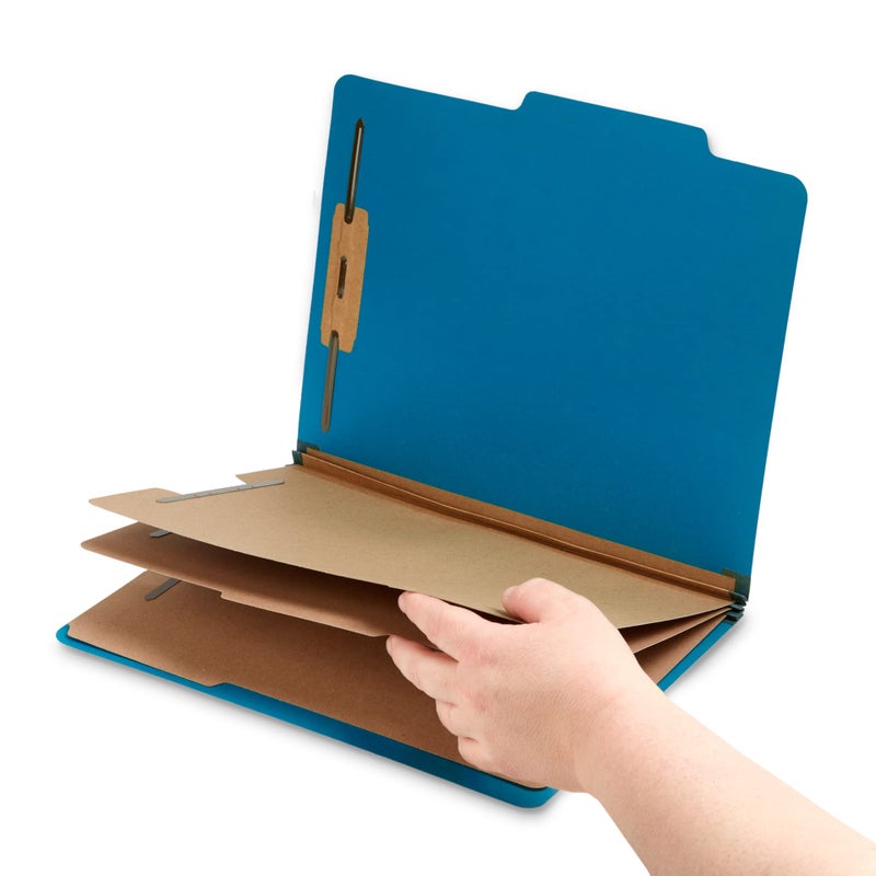 Blue Summit Supplies Dark Classification Folders, 3 Dividers, Letter Size with 2 Inch Tyvek Expansions, Use for Organizing Medical Records & Client Files, Great as Lease Folders, 10 Pack - Image 4