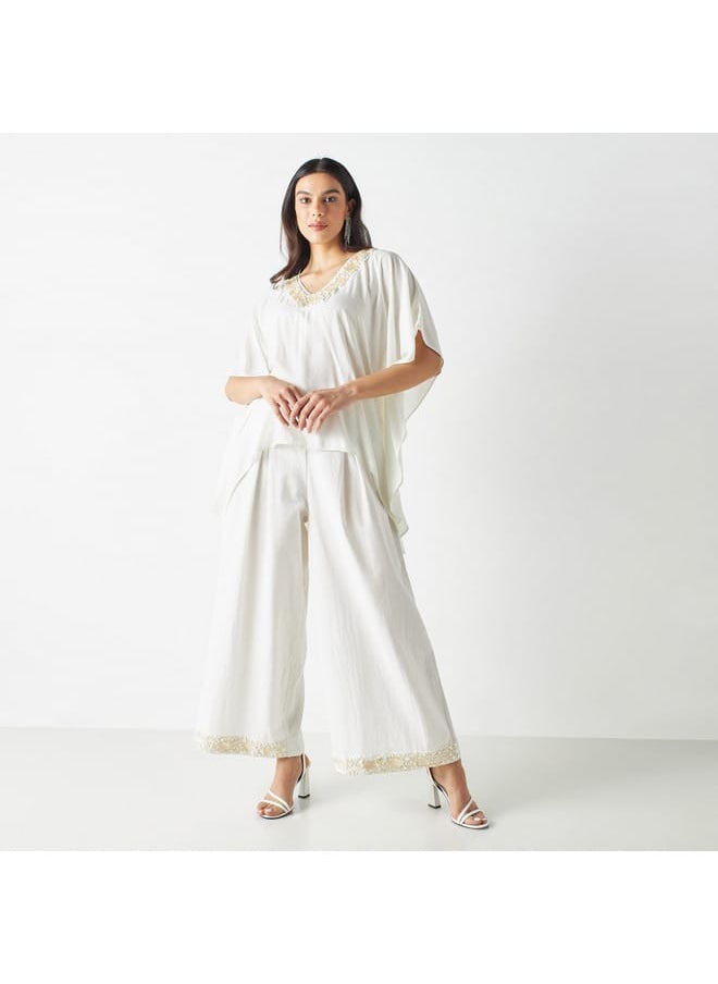 Iconic Iconic Embellished V-neck Kimono Top  - Image 2