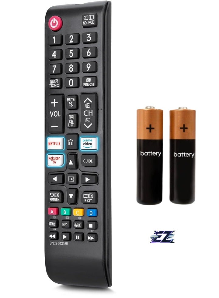 ELTRAZONE Remote Control for Samsung Smart TV, Universal Replacement for All Samsung LED, QLED, SUHD, UHD, HDR, LCD, Curved, Frame, Solar Powered, HDTV, 3D, 4K, 8K - With Battery - Image 1