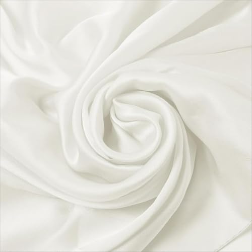 MLMW Shawls and Wraps for Women Spring Evening Dresses Satin Formal Shawl Wraps Dressy Extra Long for Wedding Party Bridal Shower Baby Shower Anniversary, Ivory - Image 3