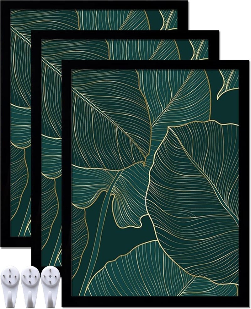 keibiubu مجموعة إطارات صور سوداء مقاس 9×12 بوصة من 3 قطع، إطارات صور عالية الشفافية لمقاس 9 × 12 بوصة للصور والملصقات والشهادات واللوحات القماشية والتركيبات، لجدار المعرض أو سطح المكتب، أفقي أو رأسي، مقاس 9 × 12 بوصة - Image 1