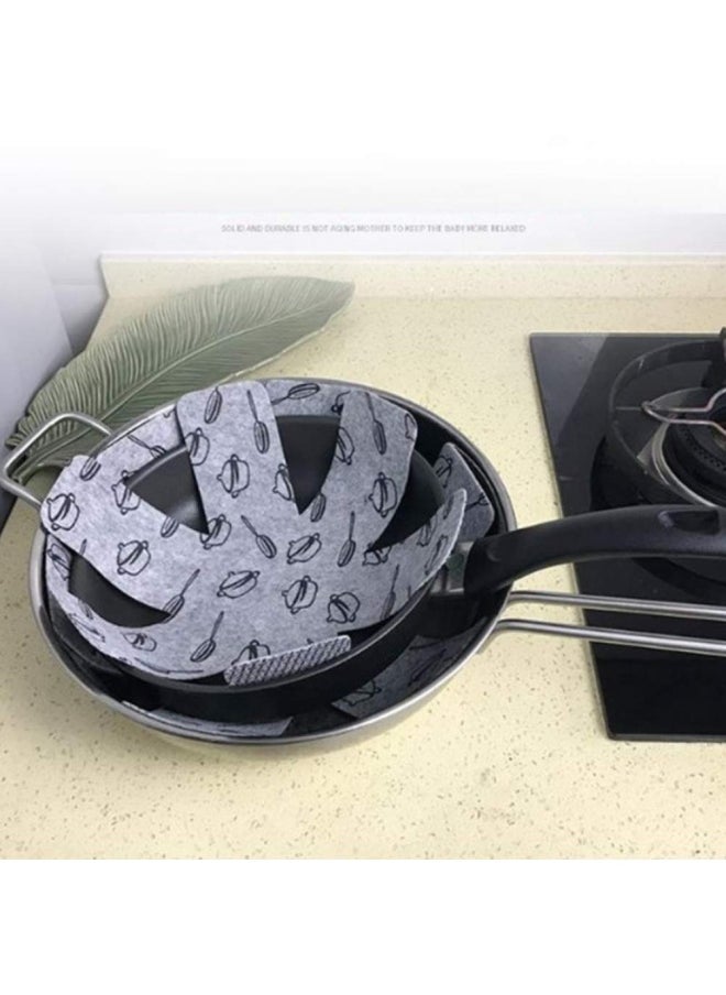 Generic - BoyanPot and Pan Protectors Set of 12 and 3 Different Size Cookware Protector Set Pots and Pans Dividers Pans Separator Anti-Slip to Avoid Scratching or Marring When Stacking - Image 1