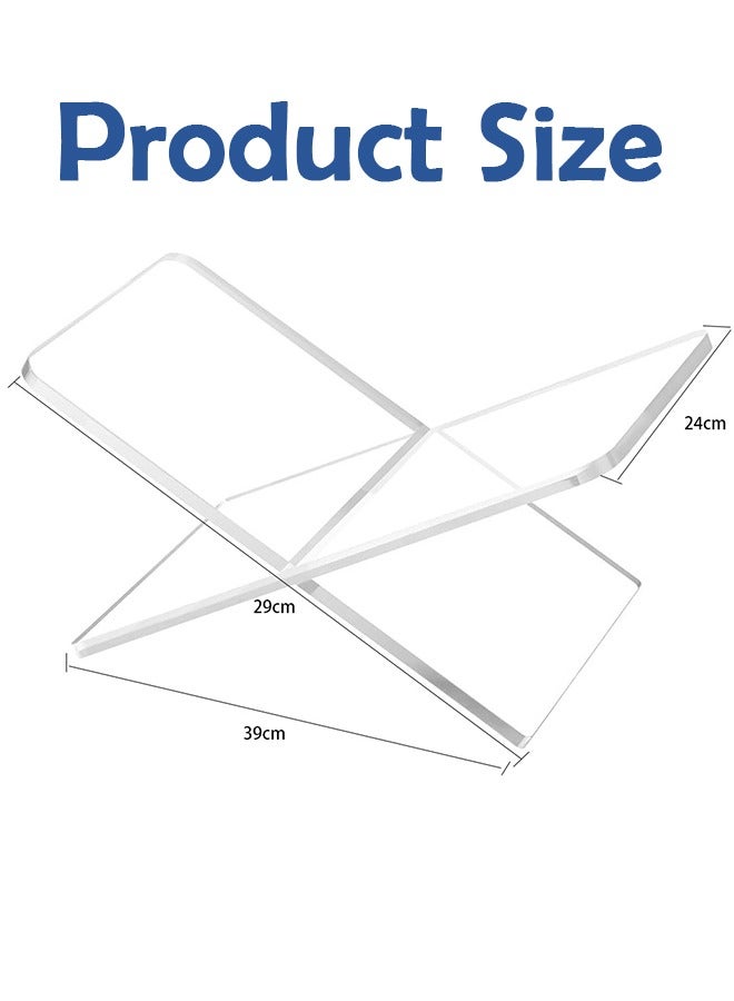 الروهيت حامل كتب أكريليك، حامل عرض كتب أكريليك شفاف سميك للغاية، حامل كتب للكتب المفتوحة والمغلقة (29 سم × 24 سم) - Image 2