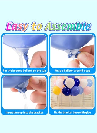 Balloon Stand Kit - 4 Sets with Balloon Sticks, Stands for Table & Floor, Archer with Base for Parties & Decorations - view 3