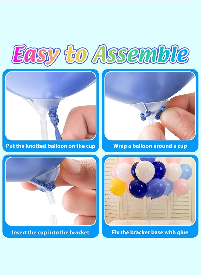 أوربازار طقم حامل البالونات - 4 مجموعات مع أعواد البالونات، وحوامل للطاولة والأرضية، وقوس مع قاعدة للحفلات والديكورات - Image 3