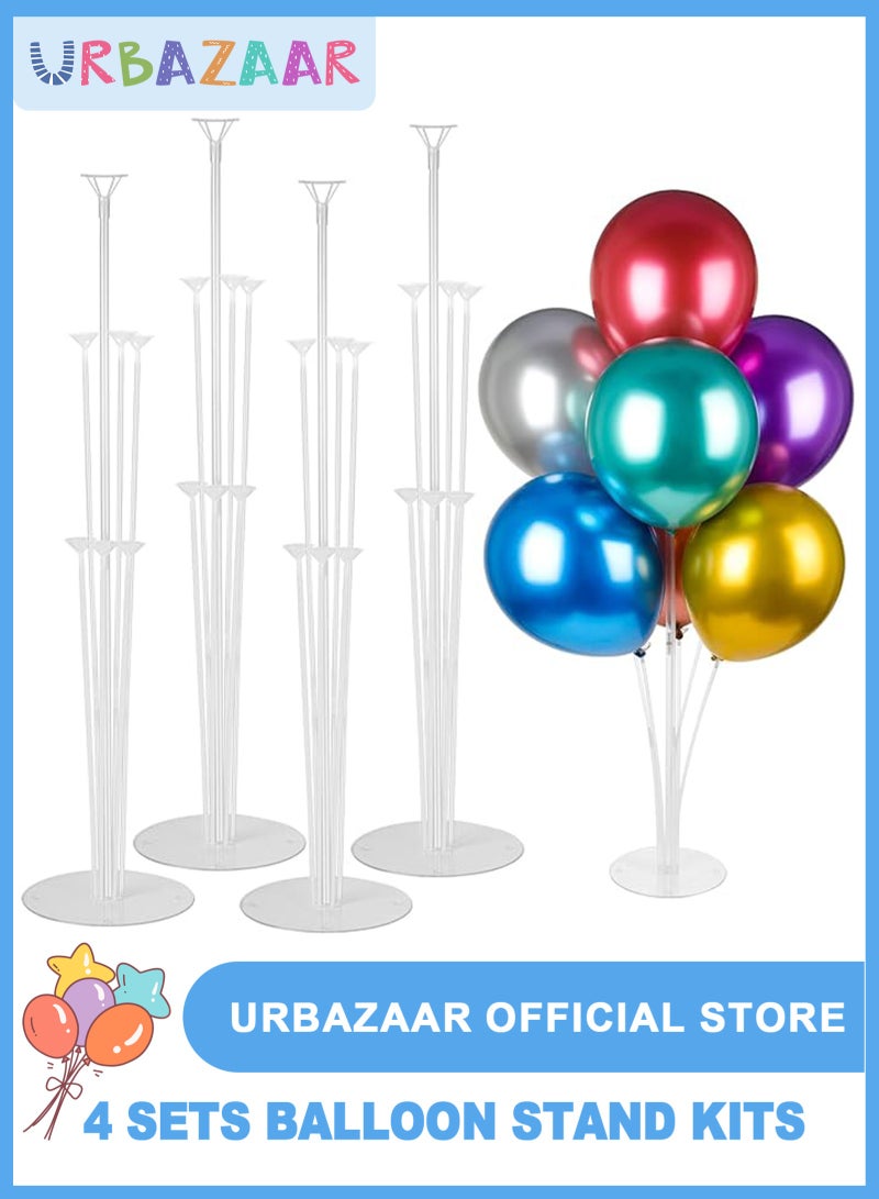 أوربازار طقم حامل البالونات - 4 مجموعات مع أعواد البالونات، وحوامل للطاولة والأرضية، وقوس مع قاعدة للحفلات والديكورات - Image 1