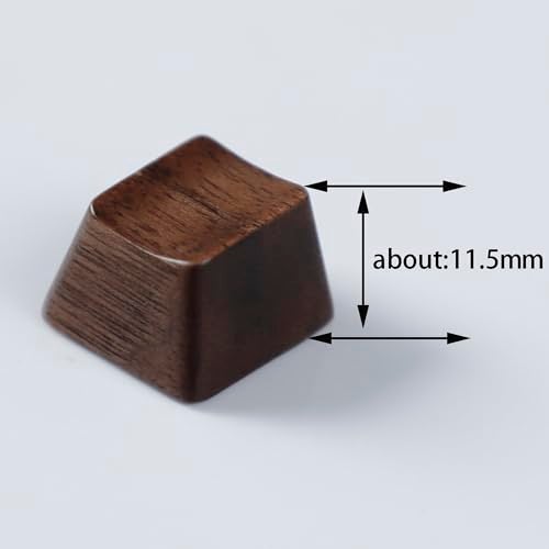 YMDK Wooden Keycap Solid Walnut Wood Keycap Novelty Keycaps Spacebar Esc Arrow Keys OEM Profile for Cherry MX Mechanical Keyboard (Esc R4 1 Key) - Image 2