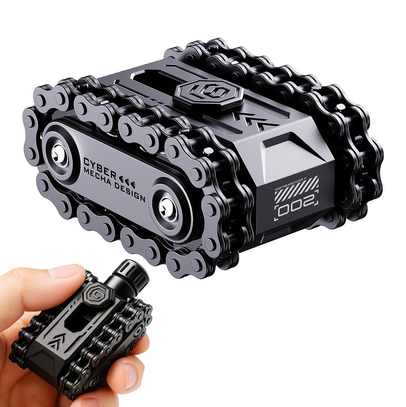 berotok 4 in 1 Fidget Slider Roller Chain Spinner Combo Metal Chain Fidget Toy with Tactile Feedback Clicking Sounds Stress Relief Sensory Toy for Adults Focus Tool for Work Study Waiting - Image 3