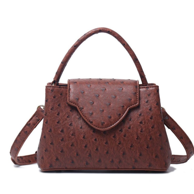 Popular Ostrich Pattern Handbag Women'S Fashion Shoulder Crossbody Bag Ready For Sale - Image 2