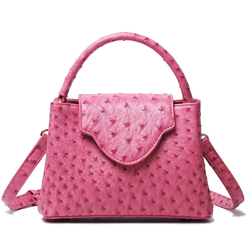 Popular Ostrich Pattern Handbag Women'S Fashion Shoulder Crossbody Bag Ready For Sale - Image 5