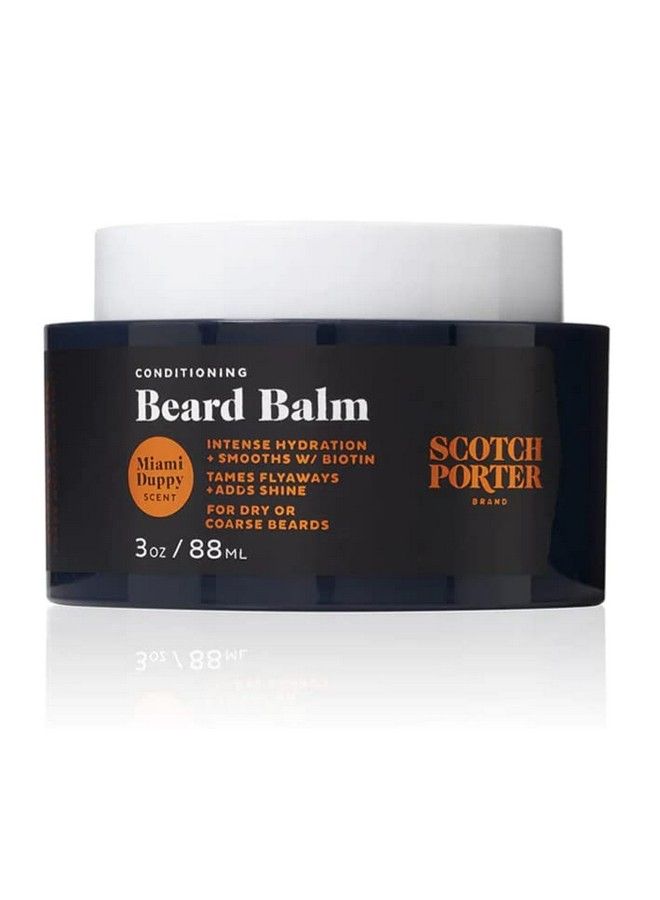 scotch porter بلسم لحية مرطب للرجال ميامي دابي يرطب وينعم ويضيف لمعة ويهذب الشعر المتطاير مص formulated مع مكونات غير سامة خالية من البارابين والسلفات والسيليكون نباتي 3 أوقية جرة - Image 2