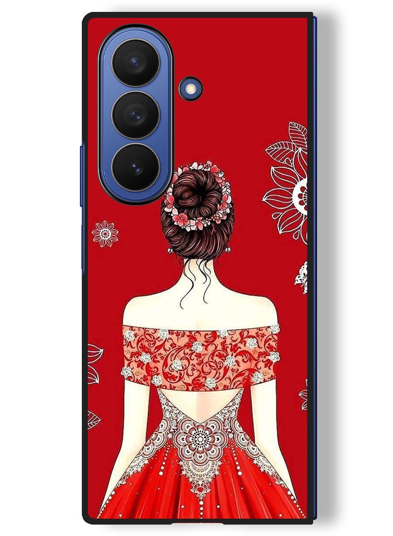 Theodor Case Compatible with Samsung Galaxy Z Fold 7 - 8 Inch Protection Shockproof Bumper Cover Cute Ladyy - Image 1